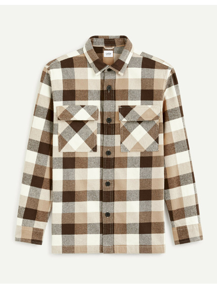 Celio Barna férfi kockás ing Celio Caochecky