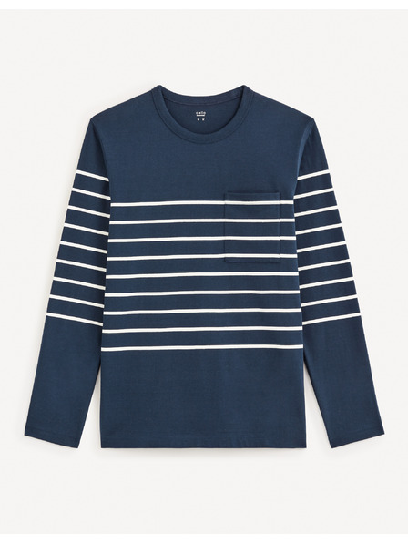 Celio Kék férfi csíkos póló Celio Veboxmlr
