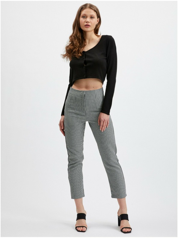 Orsay ORSAY fekete mintás női nadrág