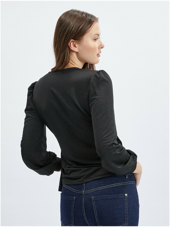 Orsay ORSAY fekete átkötős női blúz