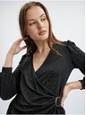 Orsay ORSAY fekete átkötős női blúz