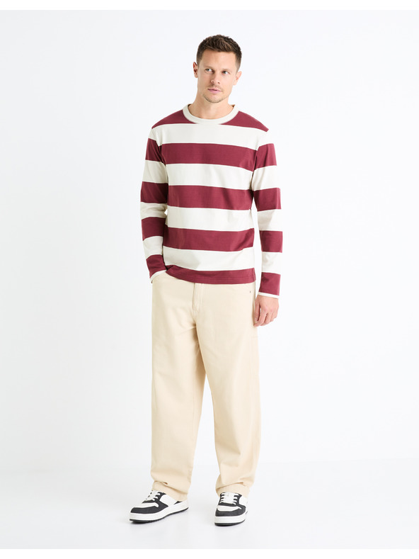 Celio Férfi bordó csíkos ing Celio Fecond