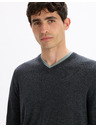 Celio Sötétszürke férfi gyapjúpulóver Celio Semeriv
