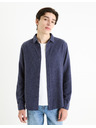 Celio Sötétkék férfi Celio Fanel flanel ing