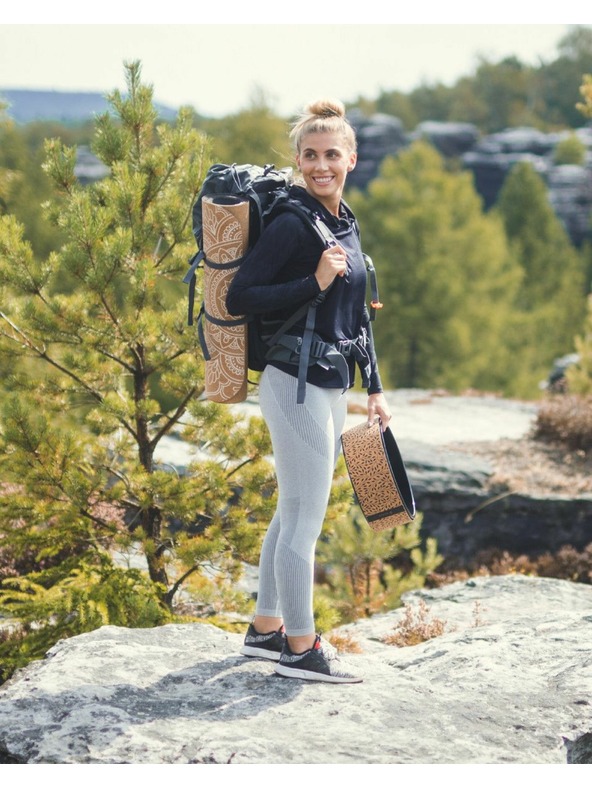 Kilpi Világosszürke női sport leggings Kippi SEAMIO