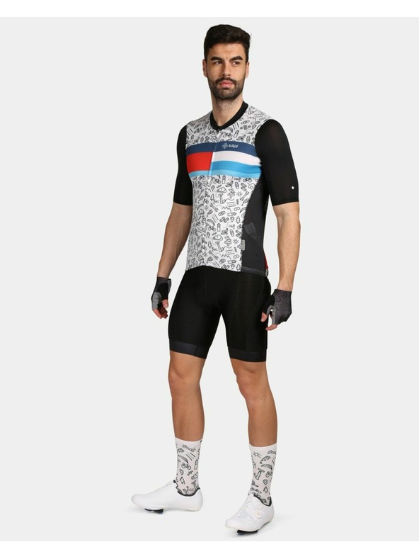 Kilpi Fekete-fehér, mintás férfi sportpóló Kilpi RIVAL