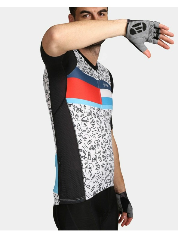 Kilpi Fekete-fehér, mintás férfi sportpóló Kilpi RIVAL