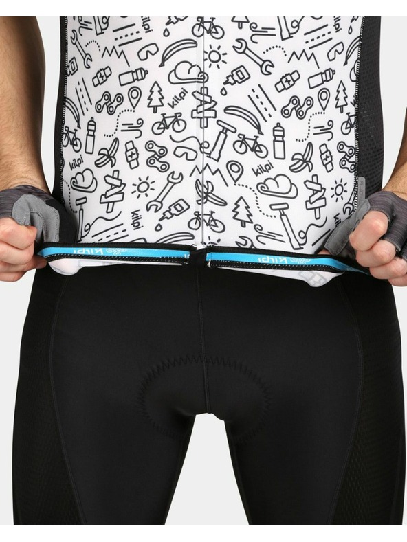 Kilpi Fekete-fehér, mintás férfi sportpóló Kilpi RIVAL