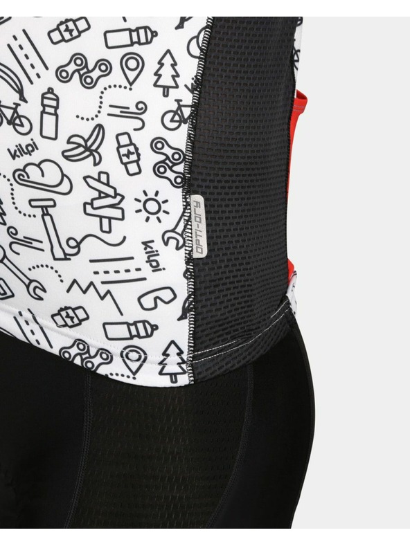 Kilpi Fekete-fehér, mintás férfi sportpóló Kilpi RIVAL