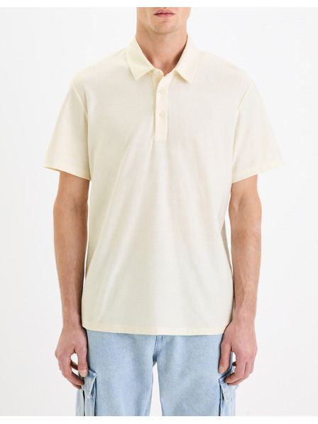Celio Krémszínű férfi póló Celio Gebruma