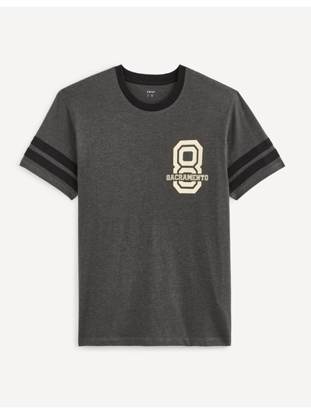 Celio Sötétszürke férfi nyomtatott póló Celio