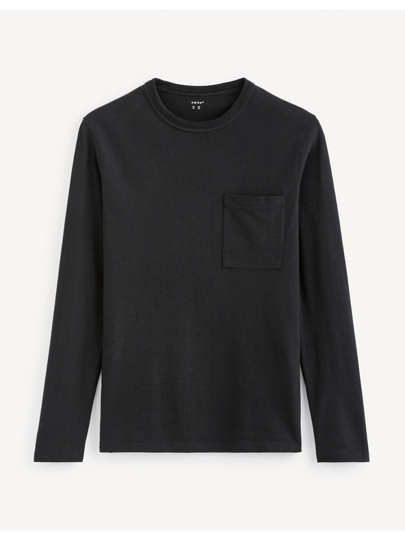 Celio Fekete férfi basic ing zsebekkel Celio
