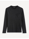 Celio Fekete férfi basic ing zsebekkel Celio