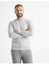 Celio Világosszürke férfi basic pulóver Celio