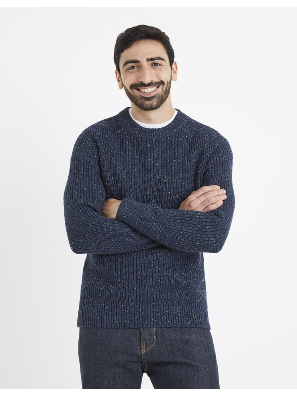 Celio Sötétkék férfi szürke pulóver Celio