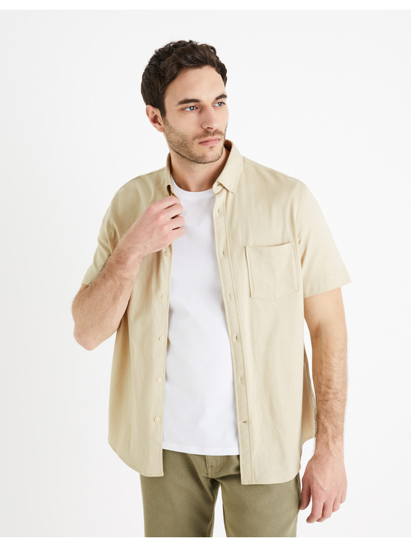 Celio Krémszínű férfi Celio Barik ing