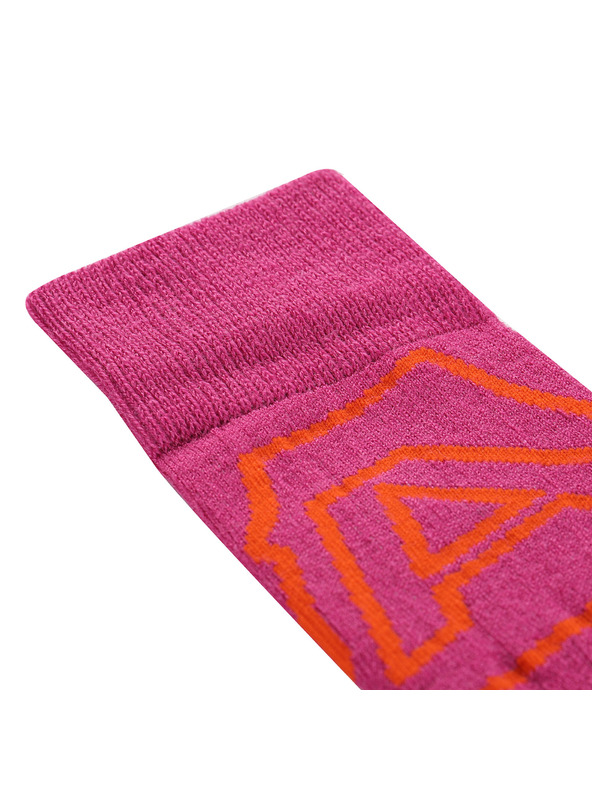 ALPINE PRO Sötét rózsaszín női merinó gyapjú zokni ALPINE PRO Phalte