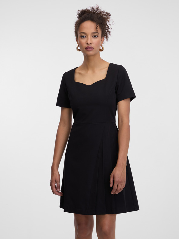 Orsay ORSAY fekete női térdig érő ruha