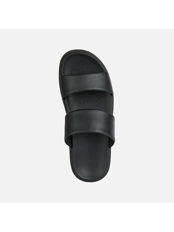 Geox Fekete férfi bőr Geox Spherica papucsok