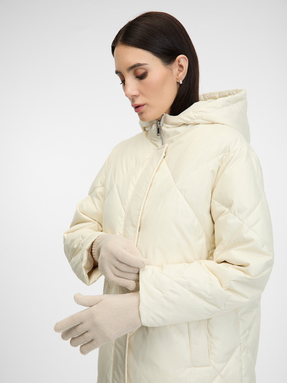 Orsay ORSAY bézs és kék női kesztyű 2 db