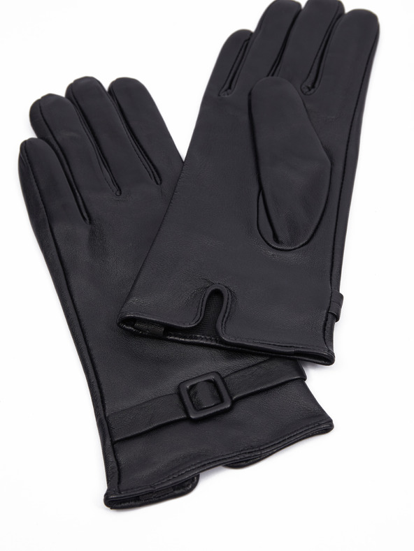 Orsay ORSAY Fekete női bőrkesztyű