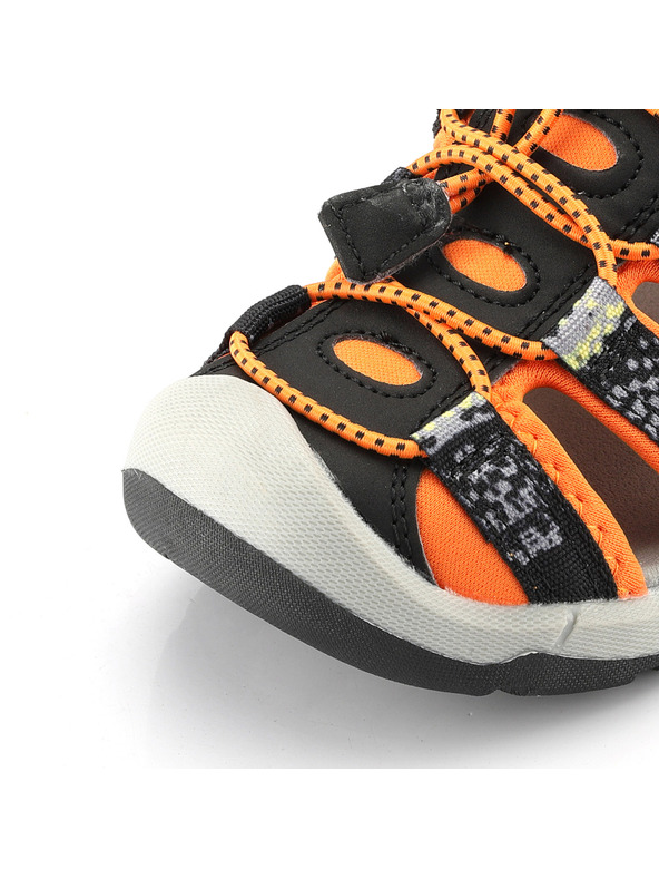ALPINE PRO Narancssárga és fekete nyári gyermek szandál ALPINE PRO GASTER