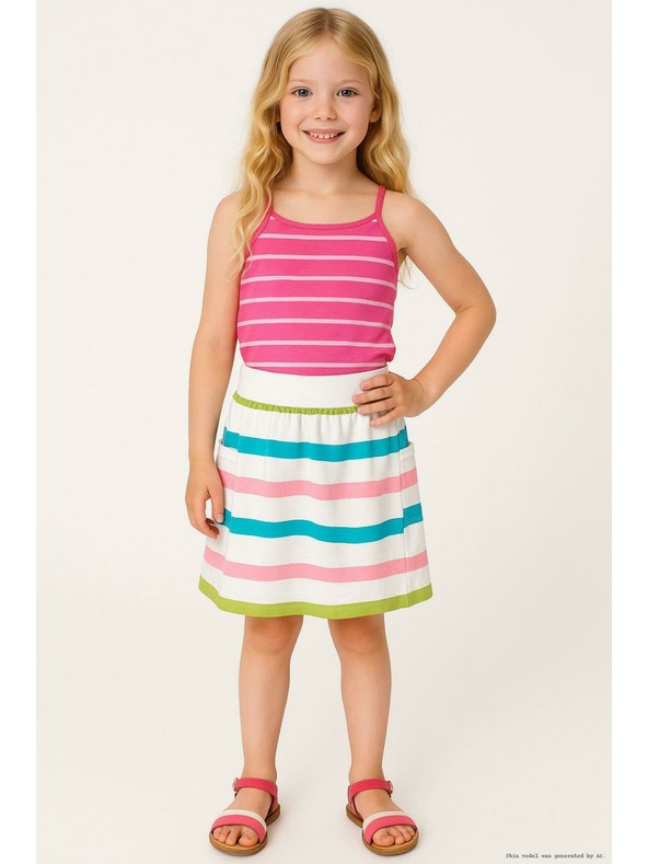 NAX Sötét rózsaszínű, csíkos lány póló NAX Burgo