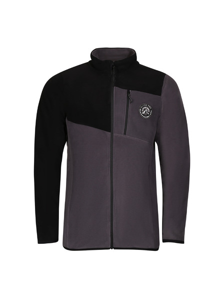 ALPINE PRO Fekete férfi fleece kapucnis pulóver ALPINE PRO GRES
