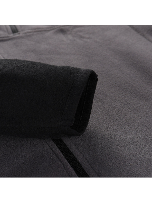 ALPINE PRO Fekete férfi fleece kapucnis pulóver ALPINE PRO GRES