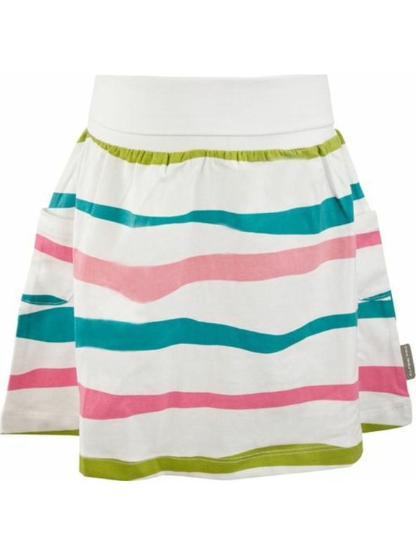 ALPINE PRO Fehér csíkos lányszoknya ALPINE PRO Owelo