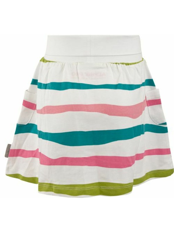 ALPINE PRO Fehér csíkos lányszoknya ALPINE PRO Owelo