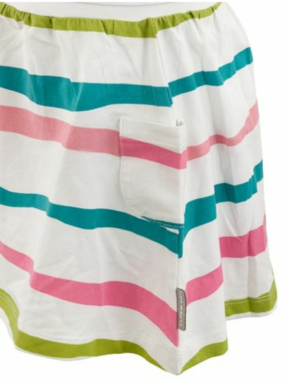 ALPINE PRO Fehér csíkos lányszoknya ALPINE PRO Owelo