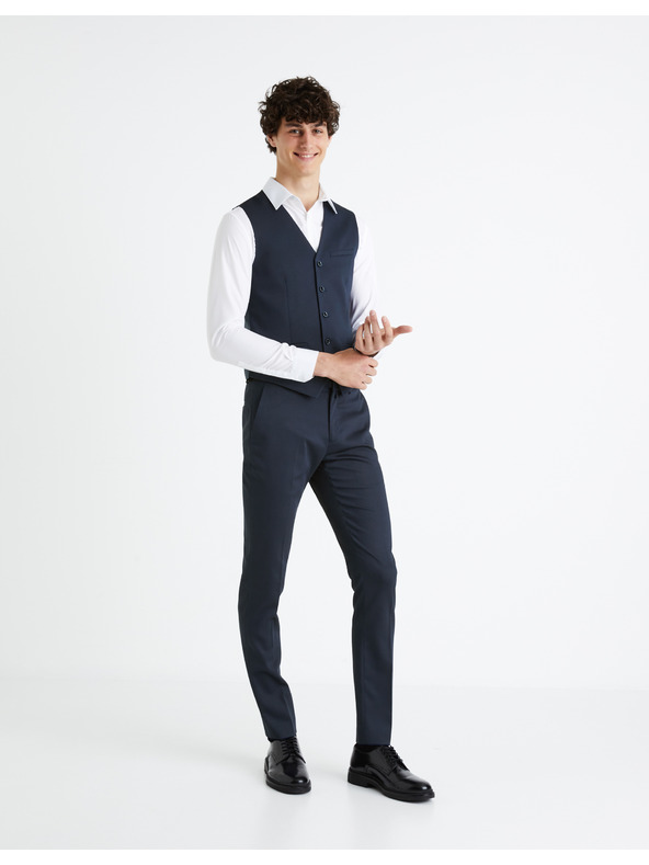 Celio Sötétkék öltönymellény Celio Rugidiam