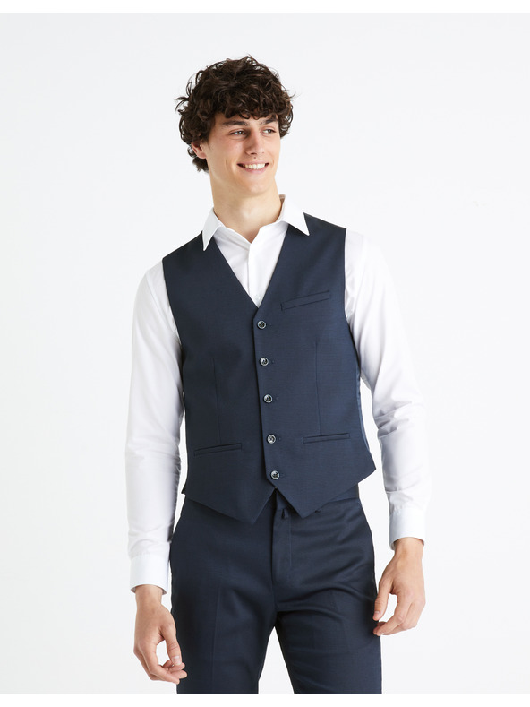 Celio Sötétkék öltönymellény Celio Rugidiam