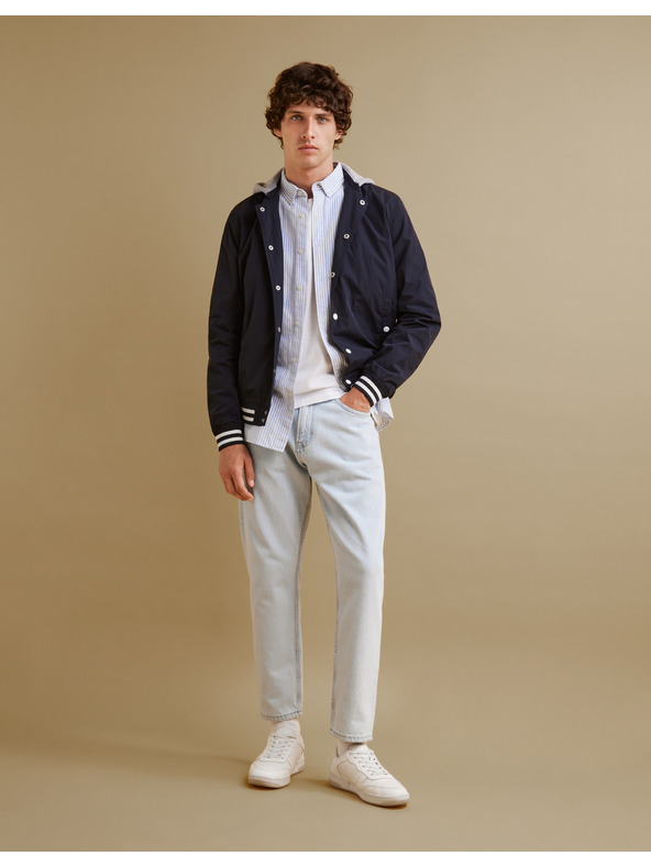 Celio Világoskék férfi csíkos, normál szabású Celio Caoxfordy férfi ing