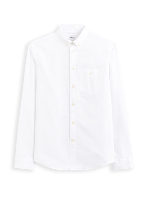 Celio Fehér férfi normál Celio Daxford pamut póló