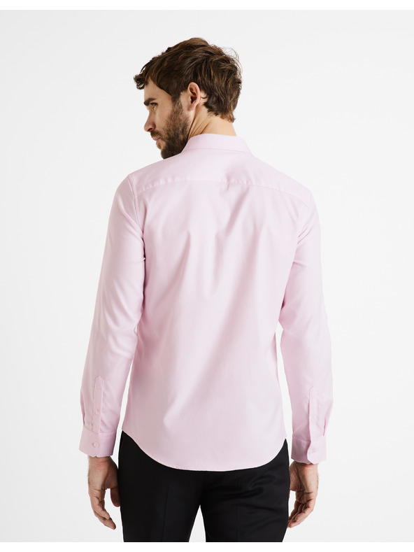 Celio Világos rózsaszín férfi slim fit ing Celio Narox