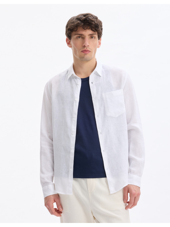 Celio Fehér férfi vászon ing Celio Daflix