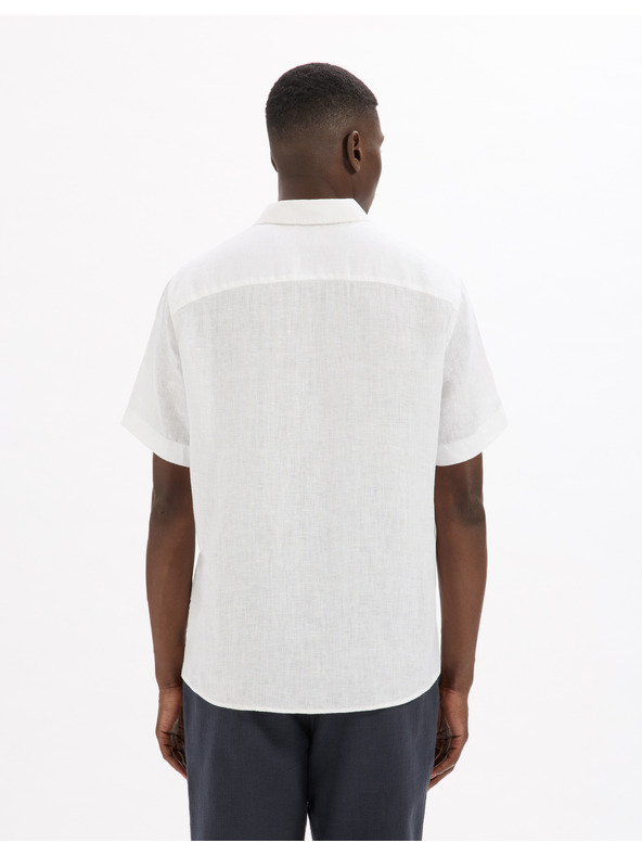 Celio Fehér férfi vászon ing Celio Damarlin