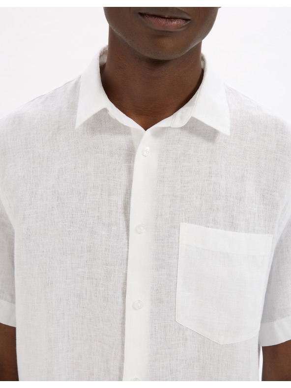 Celio Fehér férfi vászon ing Celio Damarlin