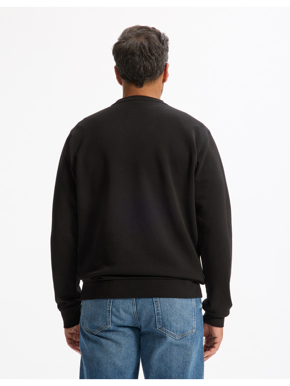 Celio Fekete férfi kapucnis pulóver Celio Feseven