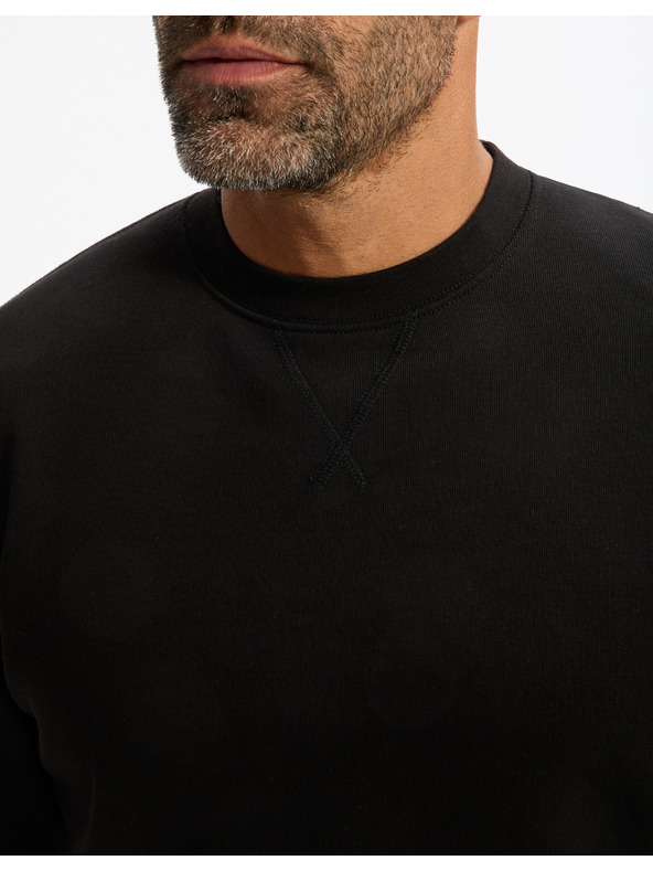 Celio Fekete férfi kapucnis pulóver Celio Feseven