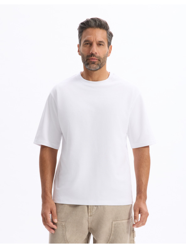 Celio Fehér férfi póló Celio Gehem
