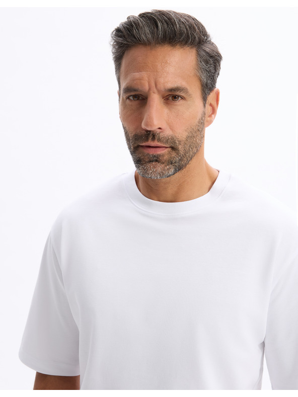 Celio Fehér férfi póló Celio Gehem