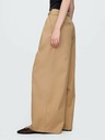 GAP High Rise pliszírozott wide-leg khaki nadrág twill GAP