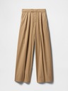 GAP High Rise pliszírozott wide-leg khaki nadrág twill GAP