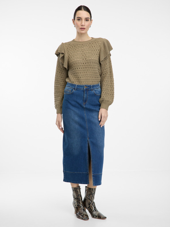 Orsay ORSAY sötétkék női farmer maxiszoknya