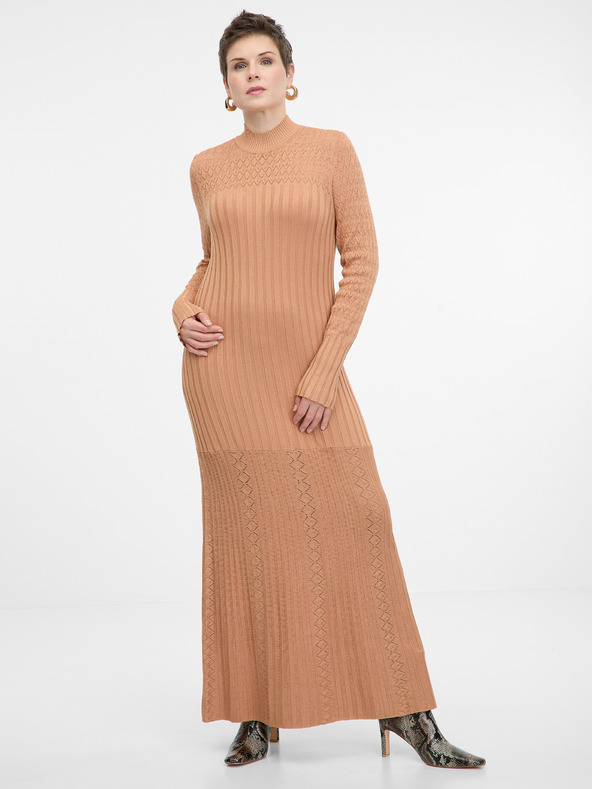 Orsay ORSAY világosbarna női maxi ruha