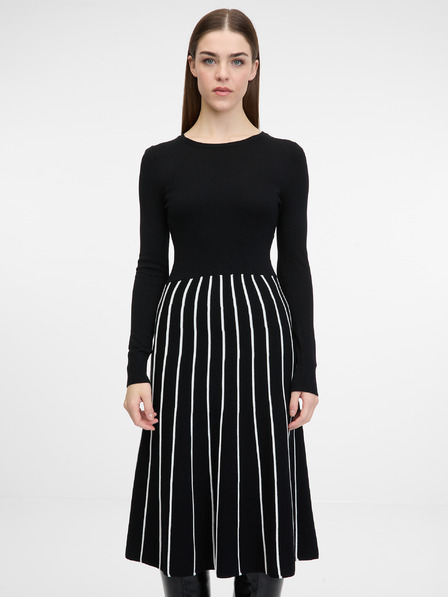 Orsay ORSAY fekete női térdig érő ruha