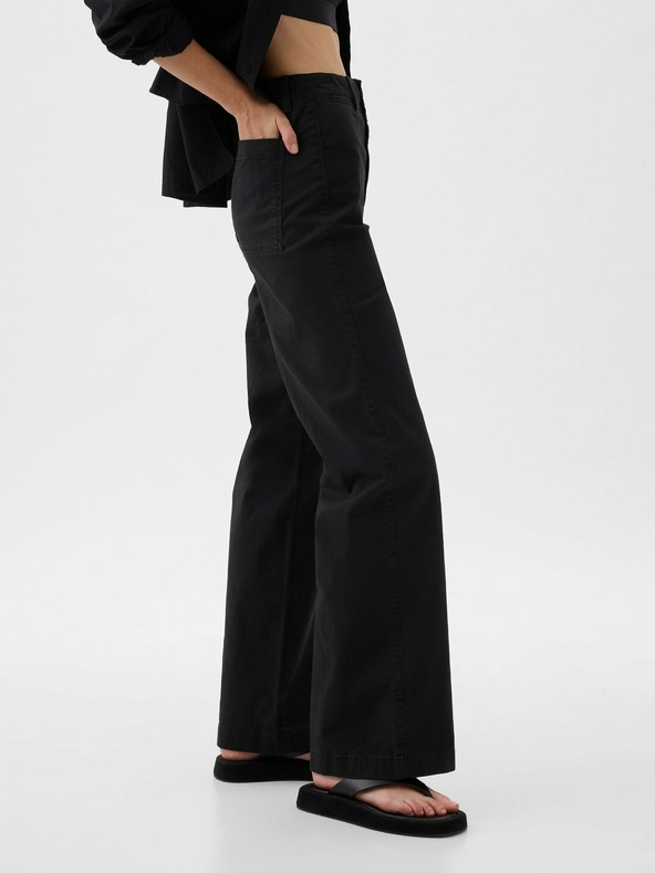 GAP High Stride wide-leg ankle khaki nadrág GAP